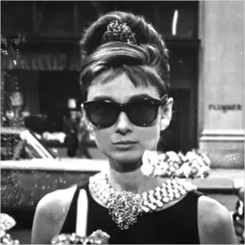 Audrey Hepburn in Breakfast at Tiffany’s.