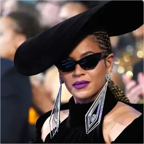 Beyonce wearing cat eye sunglasses