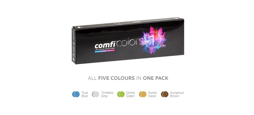 comfi Colours Rainbow Pack contact lenses