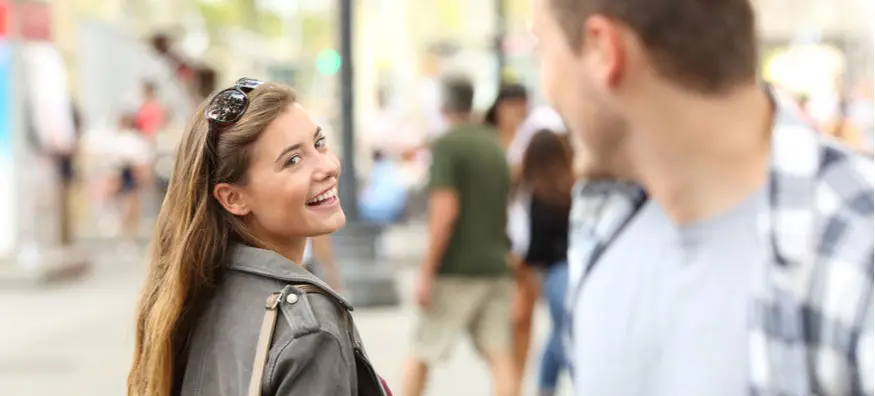 couple making eye contact