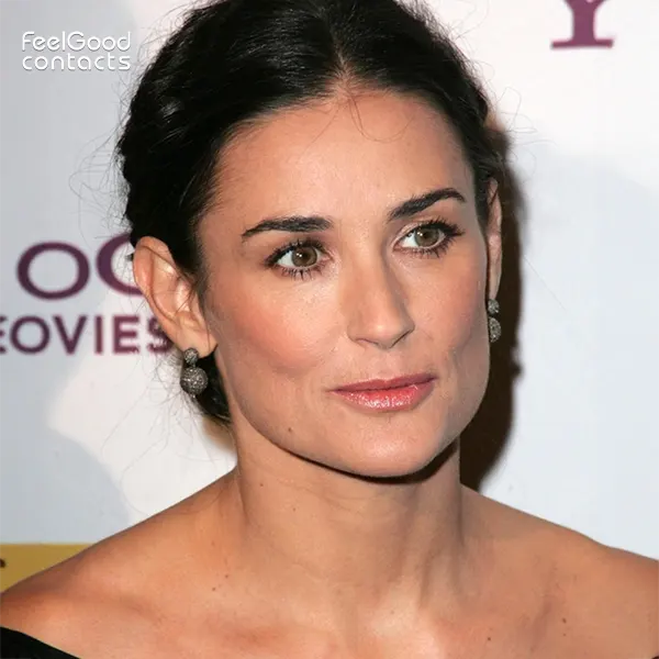 Demi Moore’s hazel eyes