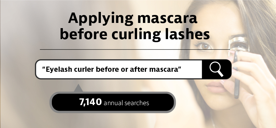 eyelash curler before or after mascara