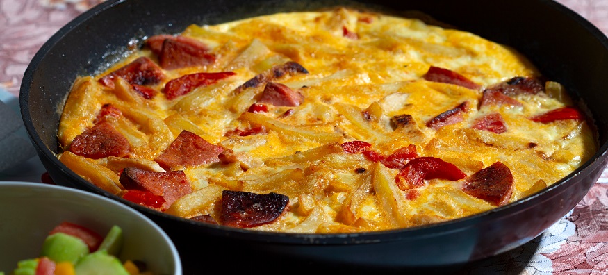 chorizo and sweet potato fritatta