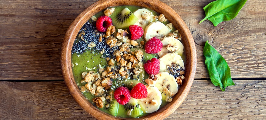 a green smoothie bowl