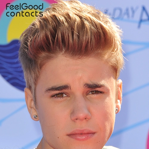 Justin Beiber’s amber eyes