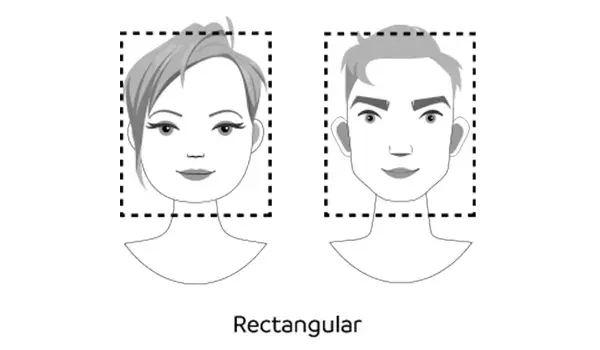 rectangular face shape