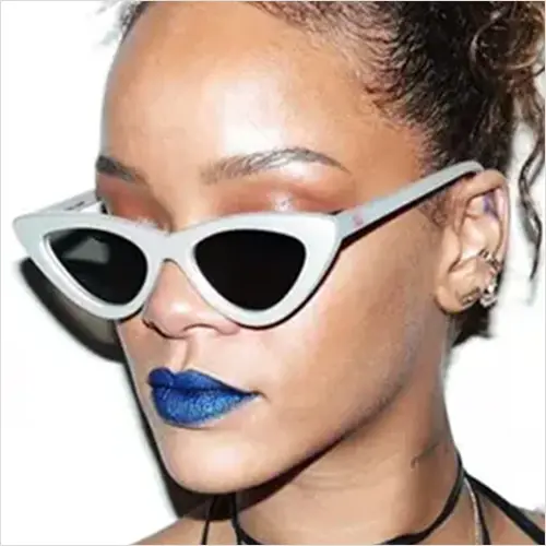 Rihanna in cat eye frames