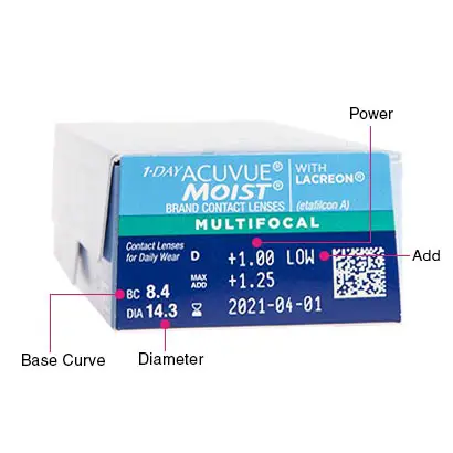 1 Day Acuvue Moist Multifocal Box