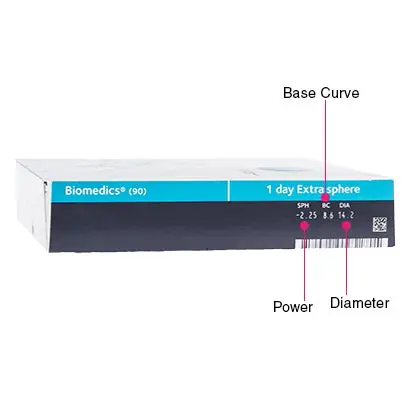 Biomedics 1 Day Extra (90 Pack) Box