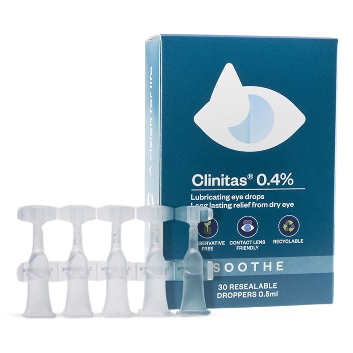 Clinitas 0.4% Preservative-Free Eye Drops – 30 x 0.5ml Contact Lenses