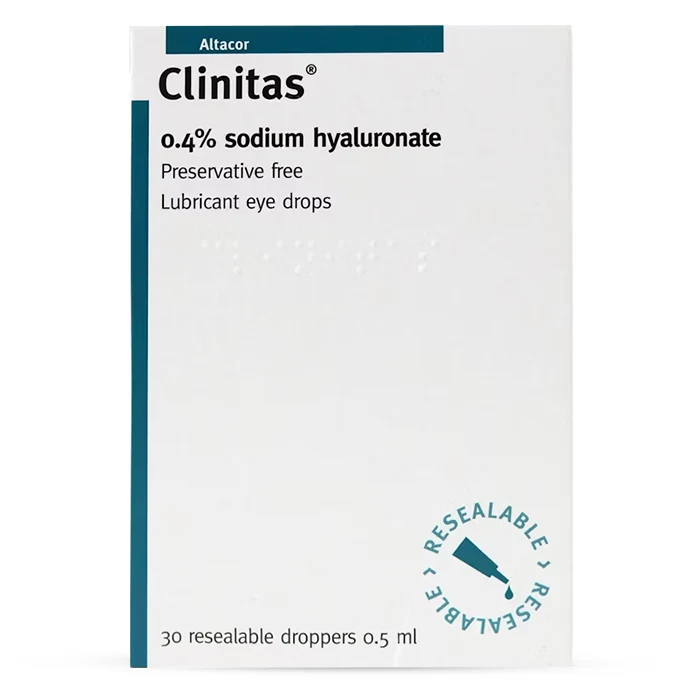Clinitas 0.4% Sodium Hyaluronate Eye Drops – 30 x 0.5ml