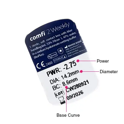 comfi 2 Weekly (1 Pack) Parameters