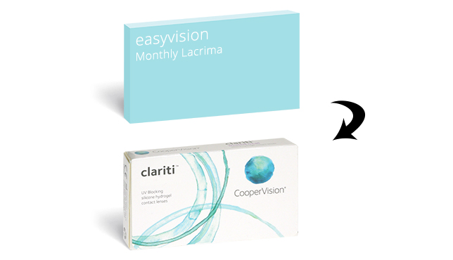 Clariti is the exact same product as easyvision Monthly Lacrima