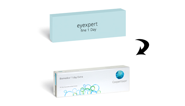 Biomedics 1 Day Extra is an equivalent of Eyexpert Fine 1 Day contact lenses