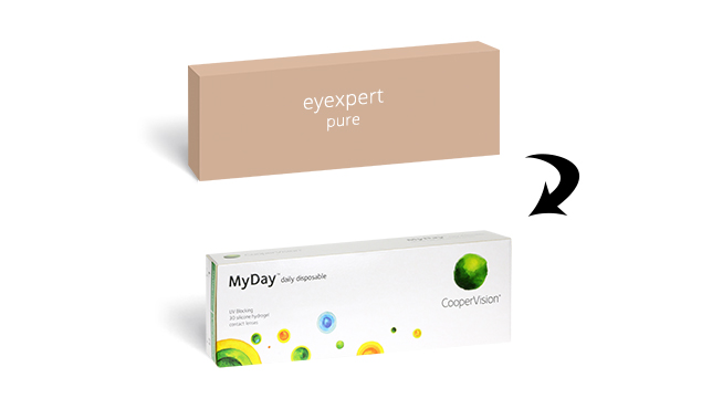 MyDay is an equivalent of Eyexpert Pure 1 Day contact lenses