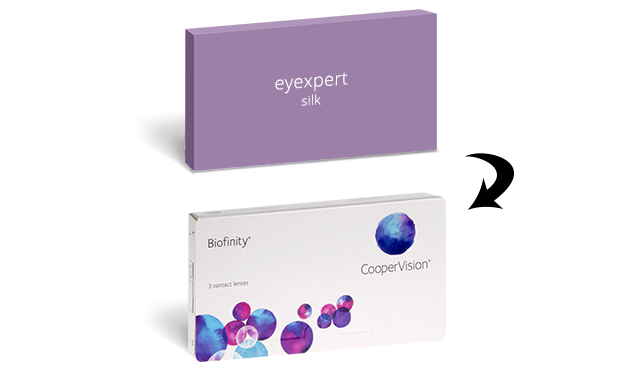 Biofinity Contacts is an equivalent of Eyexpert Silk contact