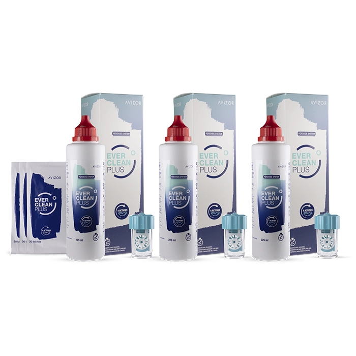 Ever Clean Plus Solution Triple Pack Contact Lenses