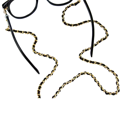FGC Glasses Chain Aluminium Microfibre Black