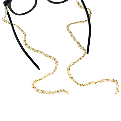 FGC Glasses Chain Aluminium Microfibre Gold