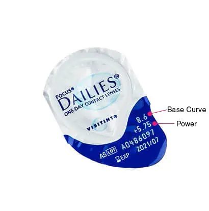 Focus Dailies All Day Comfort (90 Pack) Parameters