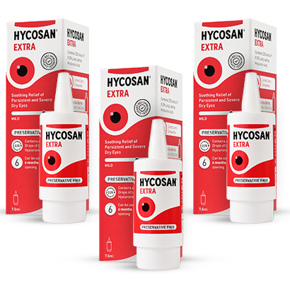 Hycosan Extra Dry Eye Preservative-Free Drops Triple Pack