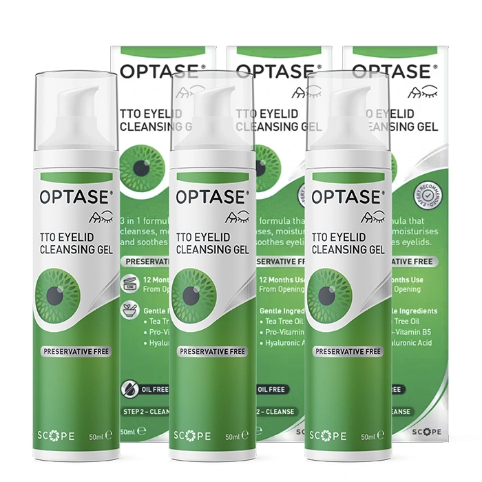 Optase Tea Tree Oil Eyelid Cleansing Gel Triple Pack Contact Lenses