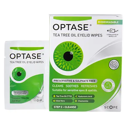 Optase Tea Tree Oil Lid Wipes 20 Pack