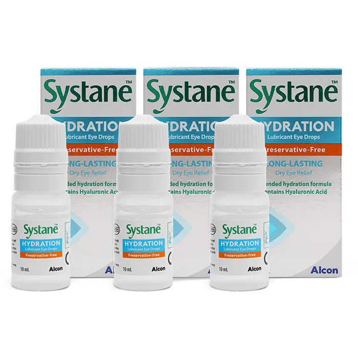 Systane Hydration Preservative-Free Eye Drops Triple Pack Contact Lenses