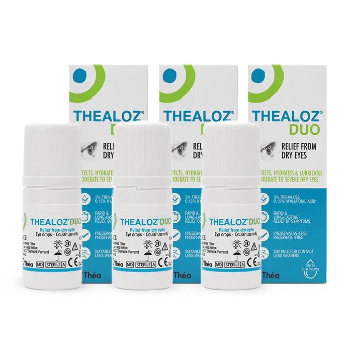 Thealoz Duo Preservative-Free Eye Drops Triple Pack Contact Lenses