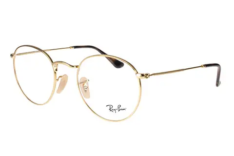 Ray-Ban Round Metal RX3447V 2500 50 Gold | Feel Good Contacts UK