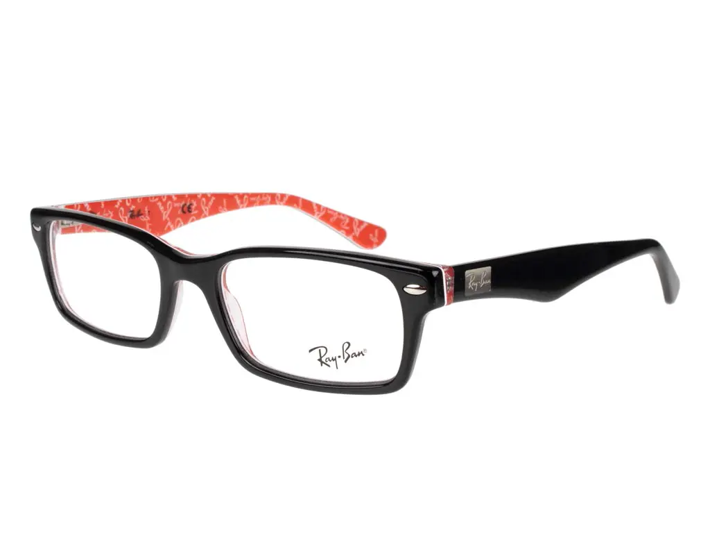 Ray-Ban RX5206 2479 52 Top Black On Texture Red