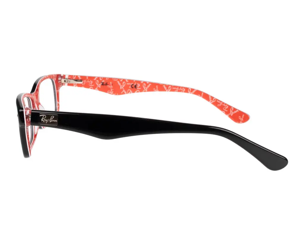Ray-Ban RX5206 2479 52 Top Black On Texture Red