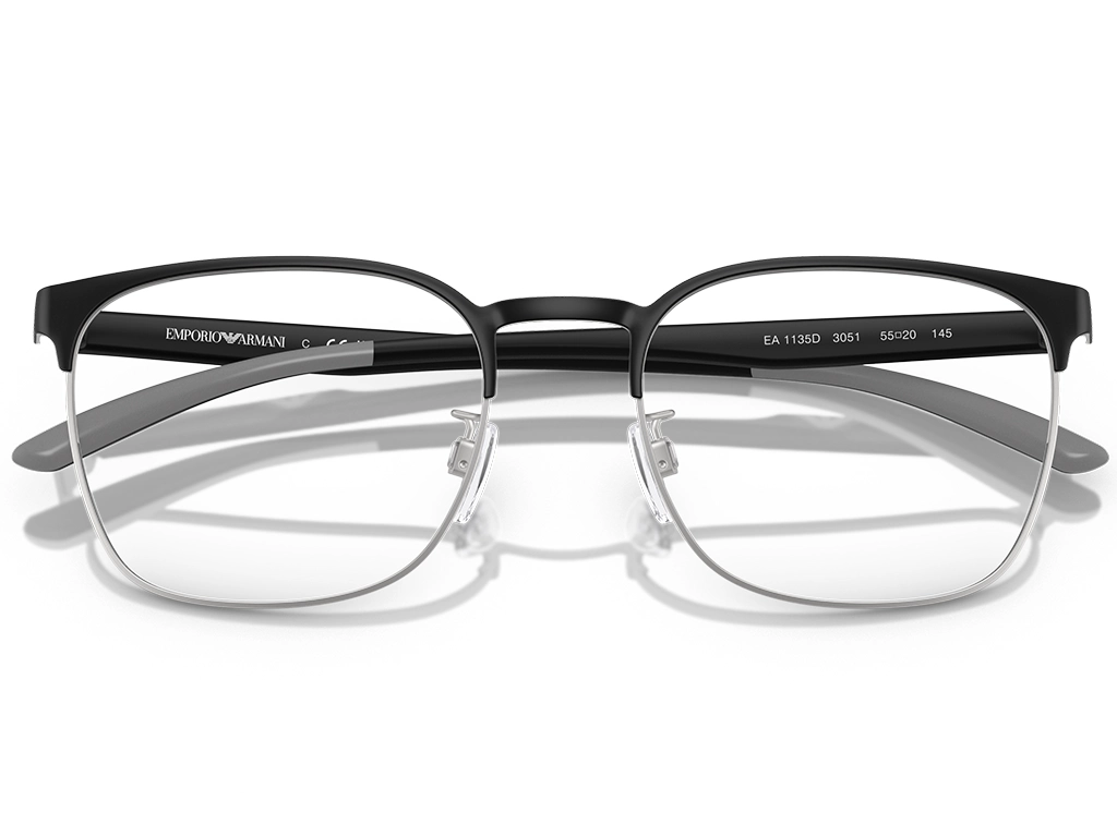 Emporio Armani EA1135D 3051 Matte Black/Silver 55