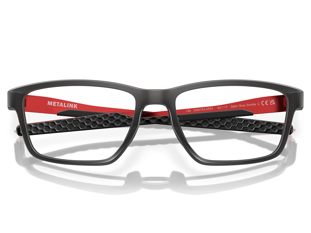 Oakley Metalink 0OX8153 815305 Satin Grey Smoke 53 - Rectangle Glasses