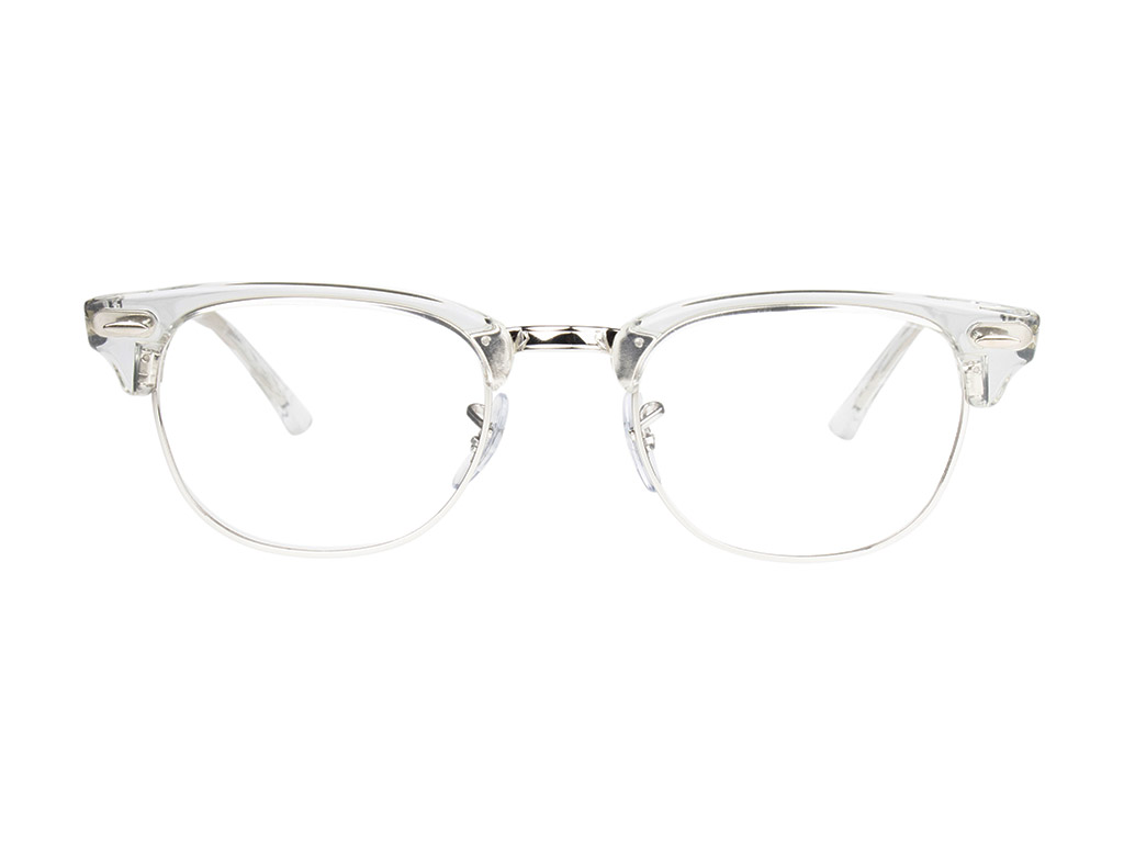 Ray Ban Clubmaster Rx5154 01 49 White Transparent Feel Good Contacts Uk