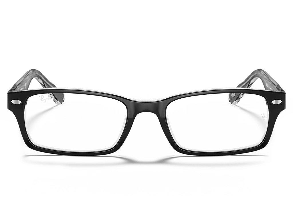 Ray-Ban 0RX5206 2034 Black on Transparent 52