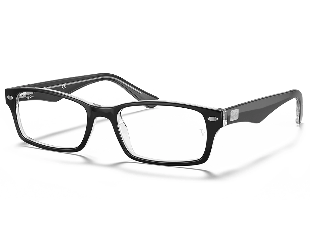 Ray-Ban 0RX5206 2034 Black on Transparent 52