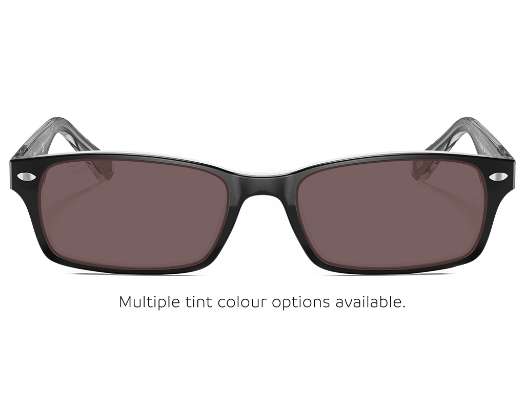 Ray-Ban 0RX5206 2034 Black on Transparent 52