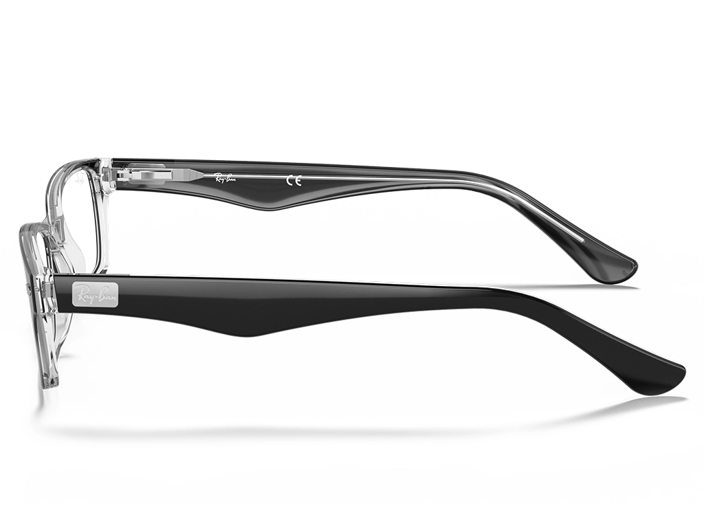 Ray-Ban 0RX5206 2034 Black on Transparent 52