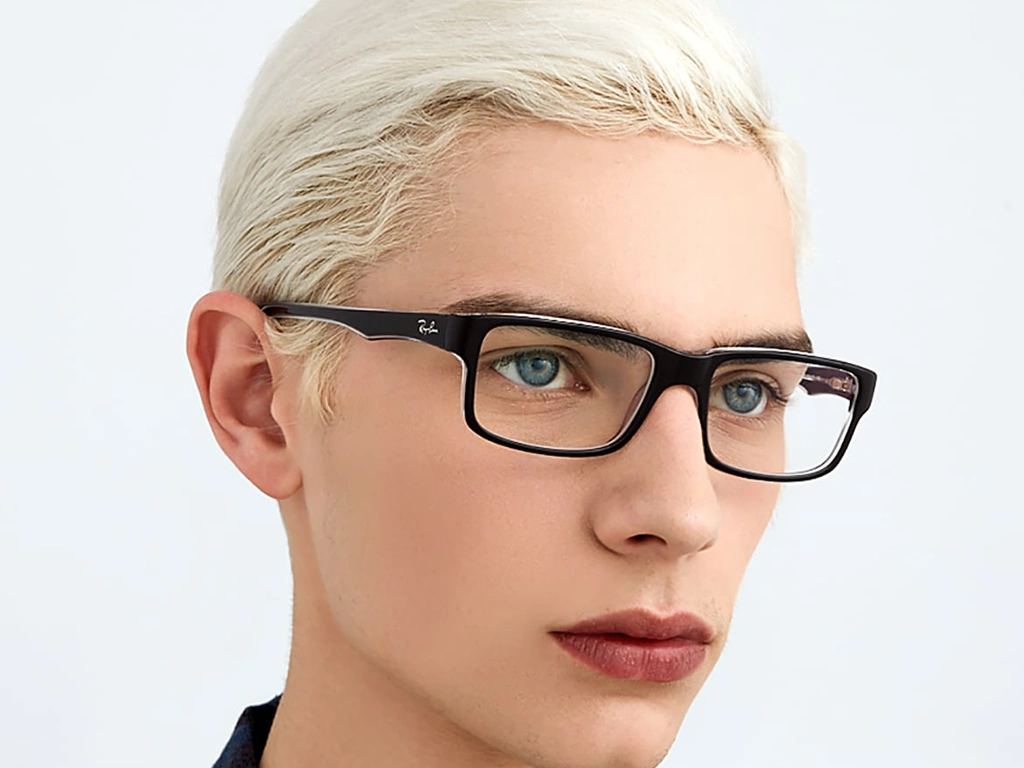 Ray-Ban 0RX5245 2034 Polished Black on Transparent 54