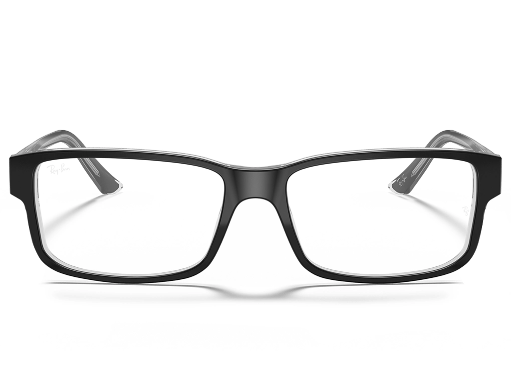 Ray-Ban 0RX5245 2034 Polished Black on Transparent 54