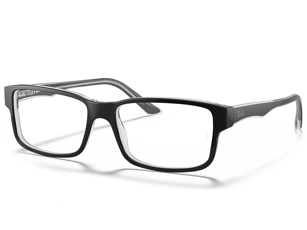 Ray-Ban 0RX5245 2034 Polished Black on Transparent 54