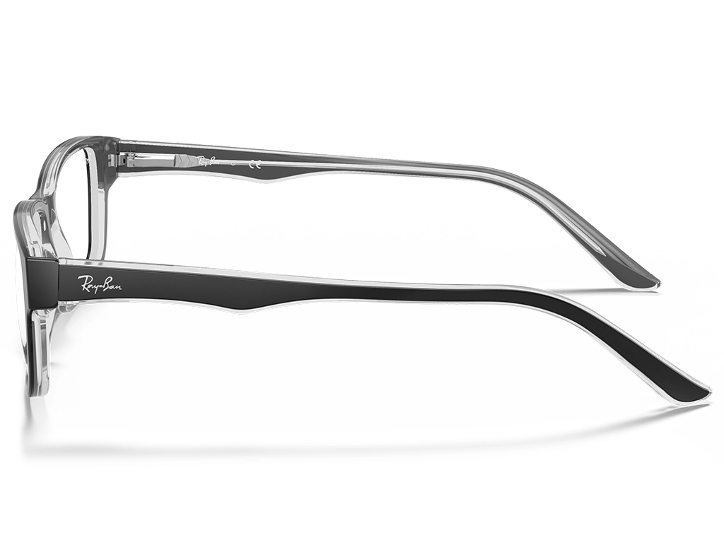 Ray-Ban 0RX5245 2034 Polished Black on Transparent 54