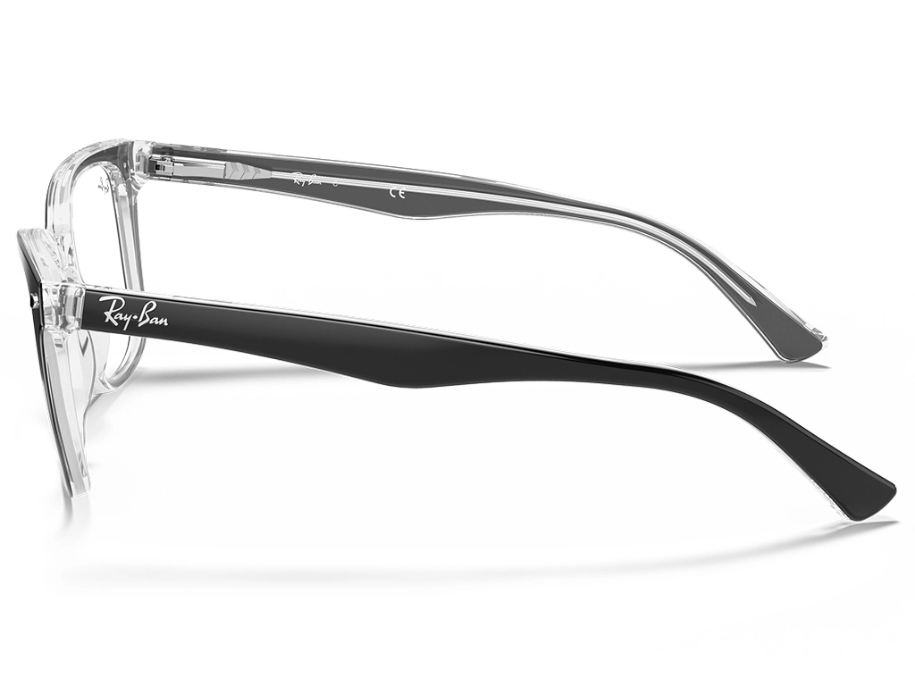 Ray-Ban 0RX5285 2034 Black on Transparent 53