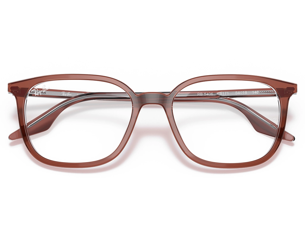 Ray-Ban 0RX5406 8171 Brown on Transparent 52
