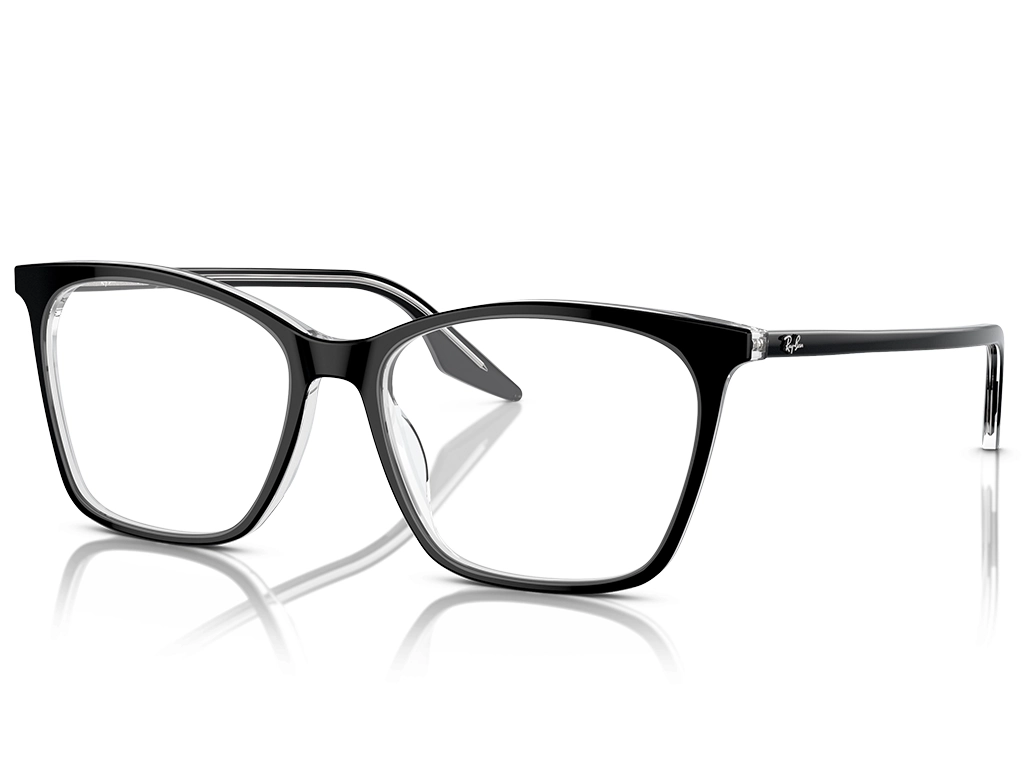 Ray-Ban 0RX5422 2034 Black on Transparent 52