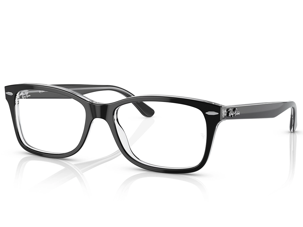 Ray-Ban 0RX5428 2034 Black on Transparent 53