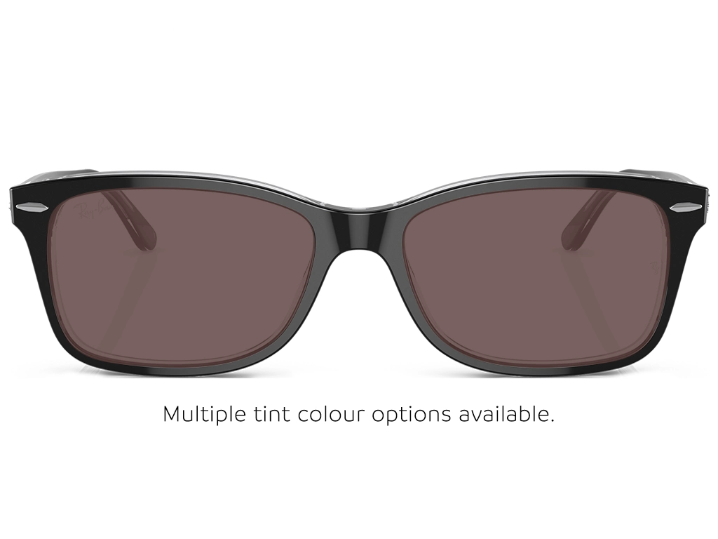 Ray-Ban 0RX5428 2034 Black on Transparent 53