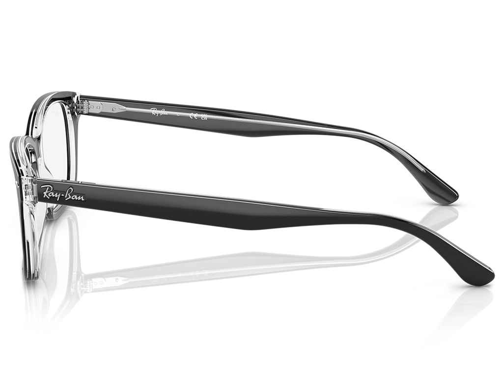 Ray-Ban 0RX5428 2034 Black on Transparent 53