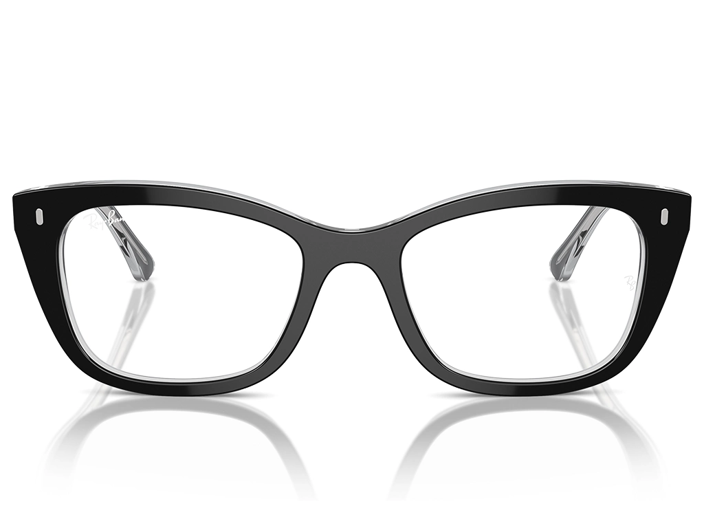 Ray-Ban 0RX5433 2034 Black on Transparent 52